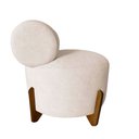 Ver imagem 3 de Kit 2 Poltronas Decorativa Mônaco Suede Marfim