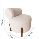 Ver imagem 6 de Kit 2 Poltronas Decorativa Mônaco Suede Marfim