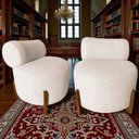 Ver imagem 7 de Kit 2 Poltronas Decorativa Mônaco Suede Marfim