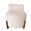 Ver imagem 2 de Kit 2 Poltronas Decorativa Mônaco Suede Marfim