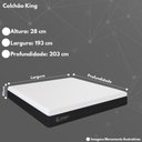 Ver imagem 4 de Colchão na Caixa Embalado a Vácuo Musk King Ortopédico 193x203 Espuma D28 Branco/chumbo G90 - Gran B