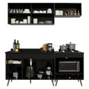 Ver imagem 5 de Cozinha Modulada Compacta para Forno/Cooktop com Pia 190cm Florença Multimóveis MCR2450 Preto