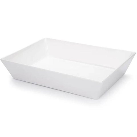 Travessa Melamina Branca 4l Profissional Servir Buffet Haus Concept Saladas Massas