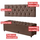 Ver imagem 5 de Cabeceira Queen Paris Estofada Painel com Recamier Baú 150cm para Cama Box Marrom - Arkell