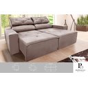 Ver imagem 2 de Sofá 3 Lugares Retrátil 1,50m Capuccino com Molas – Estofado Slim e Confortável