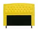 Ver imagem 1 de Cabeceira Geovana Para Cama Box Solteiro 120cm Com Capitonê Suede:Amarelo