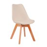 Cadeira Siena com Estrutura em Polipropileno e Base Madeira Fratini - 1