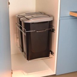 Lixeira Dupla Com Corrediça Telescópica Preto Meta Ferragens - 3