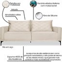 Ver mais imagens de Sofa Living 3 Lugares Nori 220cm Veludo Deluxe 2221 Ezz 2221
