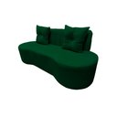 Ver imagem 5 de Sofá 3 Lugares Orgânico Curvo Madrid 180cm Bouclé Verde