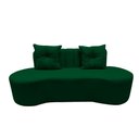 Ver imagem 3 de Sofá 3 Lugares Orgânico Curvo Madrid 180cm Bouclé Verde
