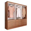 Ver imagem 4 de Guarda-roupa Casal Madri 6 Portas 9 Gavetas Cinamomo - Panorama Móveis