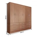 Ver imagem 5 de Guarda-roupa Casal Madri 6 Portas 9 Gavetas Cinamomo - Panorama Móveis