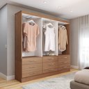 Ver imagem 2 de Guarda-roupa Casal Madri 6 Portas 9 Gavetas Cinamomo - Panorama Móveis