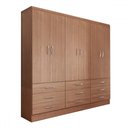 Ver imagem 3 de Guarda-roupa Casal Madri 6 Portas 9 Gavetas Cinamomo - Panorama Móveis