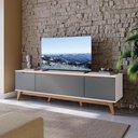 Ver imagem 1 de Rack Kappesberg 3 Portas Branco/chumbo 180cm