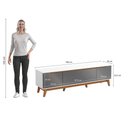 Ver imagem 4 de Rack Kappesberg 3 Portas Branco/chumbo 180cm