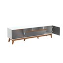 Ver mais imagens de Rack Kappesberg 3 Portas Branco/chumbo 180cm