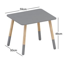 Conjunto Mesa Infantil 2 Cadeiras Colorir - Cinza - 3