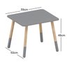 Conjunto Mesa Infantil 2 Cadeiras Colorir - Cinza - 3