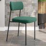 Cadeira Decorativa Estofada Sala de Jantar Mila Veludo Verde - FdECOR - 5