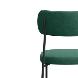 Cadeira Decorativa Estofada Sala de Jantar Mila Veludo Verde - FdECOR - 7 Cadeira Decorativa Estofada Sala de Jantar Mila Veludo Verde - FdECOR - 7