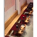 Ver imagem 4 de Sofá Banco Para Lanchonete Madeira 1,20m Sintético Marrom Restaurantes Bares Pizzaria