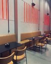 Ver imagem 2 de Sofá Banco Para Lanchonete Madeira 1,20m Sintético Marrom Restaurantes Bares Pizzaria