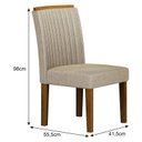Ver imagem 2 de Cadeira para Mesa de Jantar Jade Mdf Kit 2 Peças Freijó Linho Palha – Leifer Móveis
