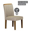Ver imagem 4 de Cadeira para Mesa de Jantar Jade Mdf Kit 2 Peças Freijó Linho Palha – Leifer Móveis