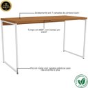 Ver imagem 3 de Mesa de Escritório Escrivaninha Vintage Aço Industrial 136cm Canela/branco