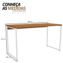 Ver imagem 2 de Mesa de Escritório Escrivaninha Vintage Aço Industrial 136cm Canela/branco