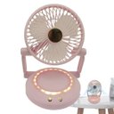 Ver imagem 1 de Ventilador Mesa Dobravel 3 Velocidades Led Silencioso Usb Portatil Penteadeira Verao Calor Sol Maqui