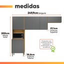 Ver imagem 4 de Armário de Cozinha Completa 9 Portas 1 Nicho Surya