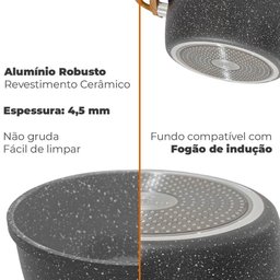 Conjunto de Panelas Viena Cinza 5 Peças Revestimento Cerâmica 4,5mm - Casambiente AL161 - 2