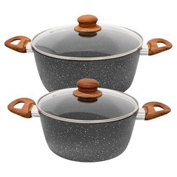 Conjunto de Panelas Viena Cinza 5 Peças Revestimento Cerâmica 4,5mm - Casambiente AL161 - 5