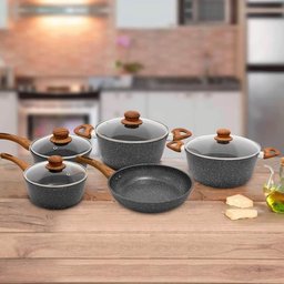 Conjunto de Panelas Viena Cinza 5 Peças Revestimento Cerâmica 4,5mm - Casambiente AL161 - 7