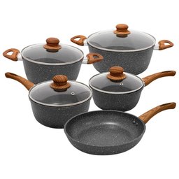 Conjunto de Panelas Viena Cinza 5 Peças Revestimento Cerâmica 4,5mm - Casambiente AL161 - 1