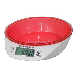 Balança Digital Vermelha Peso Volume Ml Grama Kg 1G A 5Kg - 2