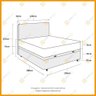 Cama Box Baú+Cabeceira E Colchão Casal 138x188x74cm Marrom - 13