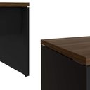 Ver imagem 5 de Mesa Escritório 170cm x 70 cm Escrivaninha 40mm Pés Painel Cor:Nogal Málaga com Preto
