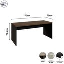 Ver imagem 3 de Mesa Escritório 170cm x 70 cm Escrivaninha 40mm Pés Painel Cor:Nogal Málaga com Preto