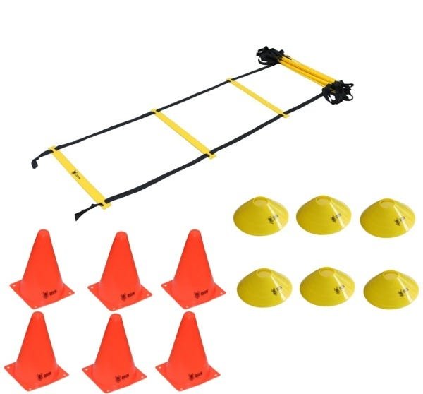 Kit Funcional Escada Agilidade Pvc 6 Cones 6 Chapéu Half - 1