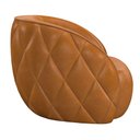 Ver imagem 5 de Poltrona Decorativa para Sala 90cm Tressê Zion M22 Sintético Caramelo - Mpozenato