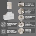 Ver imagem 6 de Conjunto Gabinete Banheiro Nivus 80cm (armário + Cuba + Espelheira) Branco Inteiro