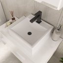 Ver imagem 3 de Conjunto Gabinete Banheiro Nivus 80cm (armário + Cuba + Espelheira) Branco Inteiro