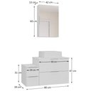 Ver imagem 5 de Conjunto Gabinete Banheiro Nivus 80cm (armário + Cuba + Espelheira) Branco Inteiro