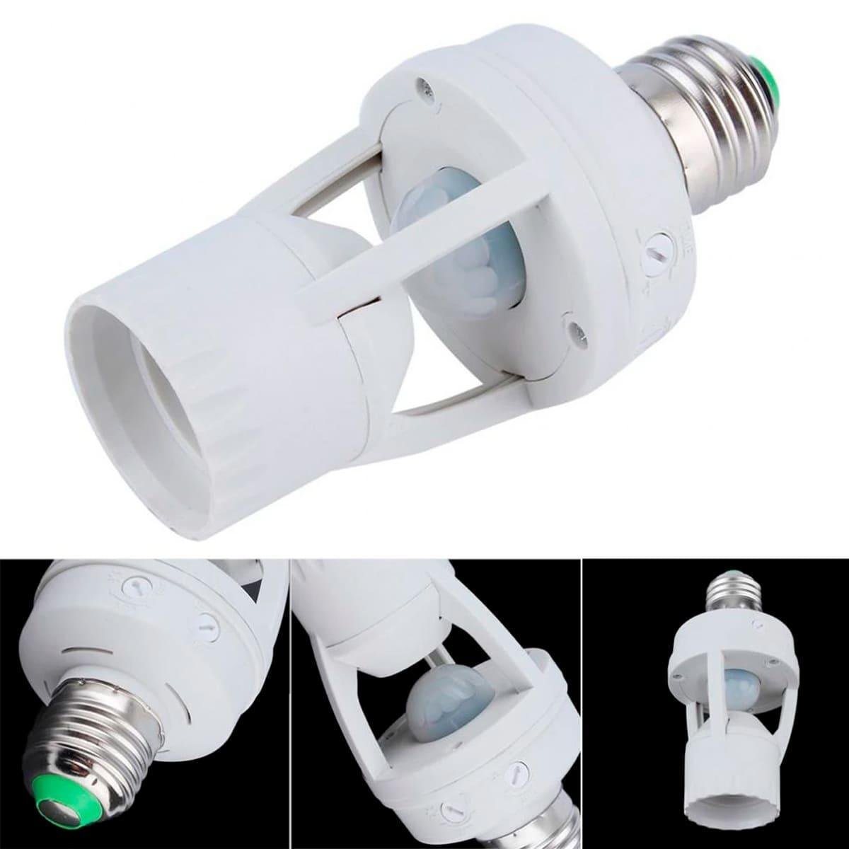 Sensor de Presença Bocal Suporte para Lâmpada Movimento 360º - 16