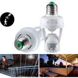 Sensor de Presença Bocal Suporte para Lâmpada Movimento 360º - 4