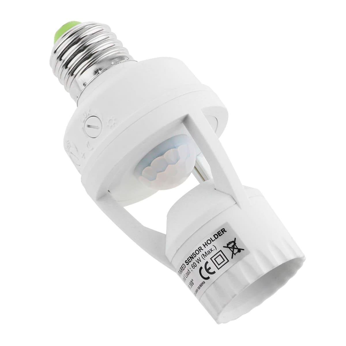 Sensor de Presença Bocal Suporte para Lâmpada Movimento 360º - 12